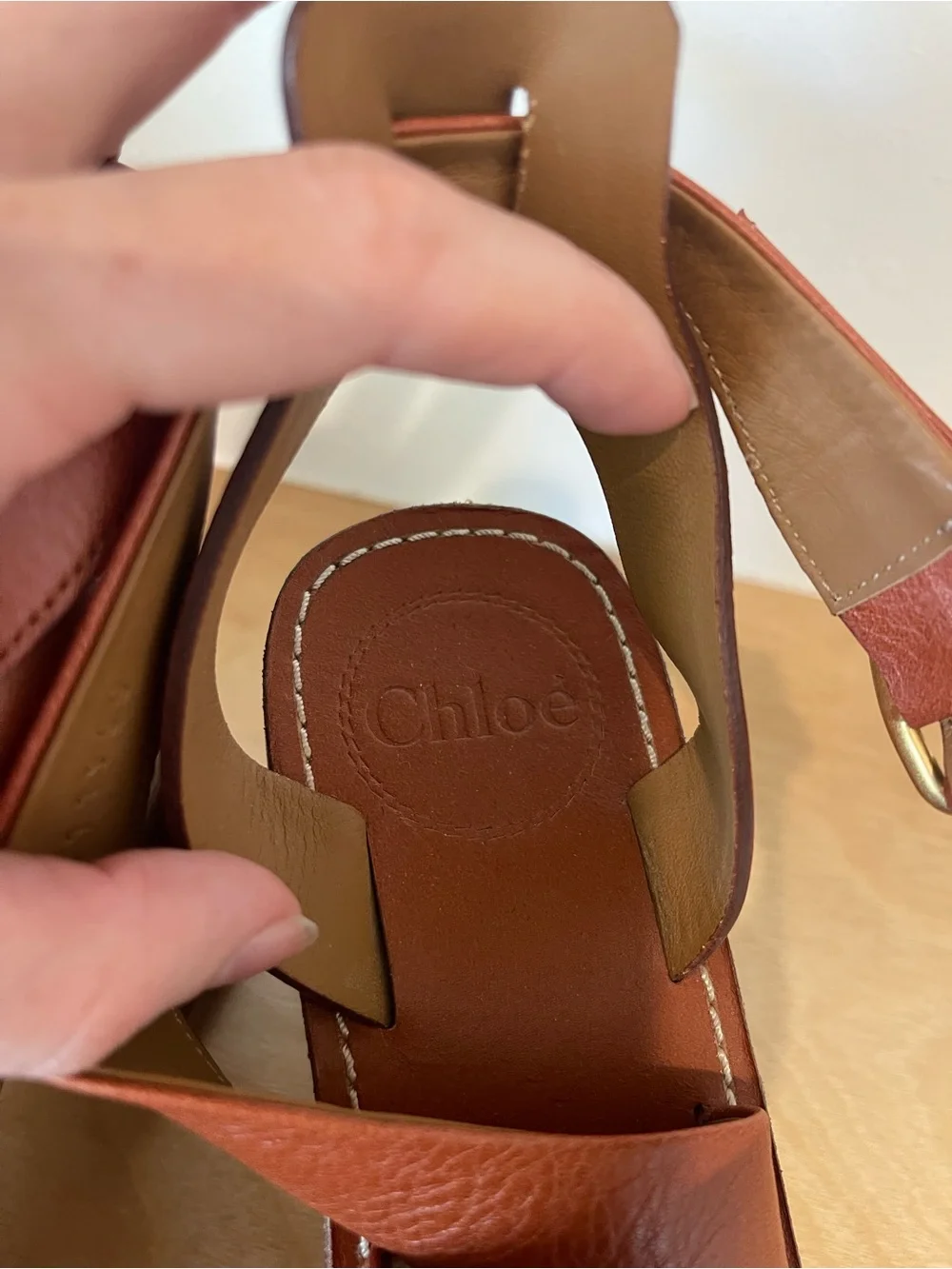 Chloe Virginia Chestnut Strappy Criss Cross Square Toe Sandals Heels Shoes 37